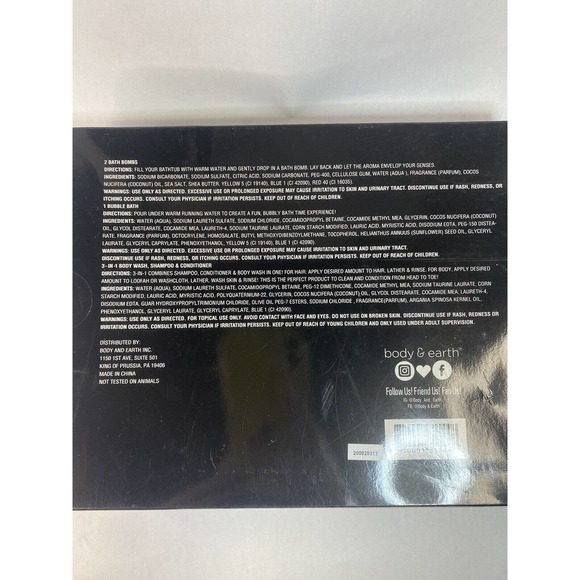 POP BOOM Body & Earth 4-Piece Bath Set 3-in-1 Body Wash Bubble Bath Bath Bombs - Picture 12 of 12